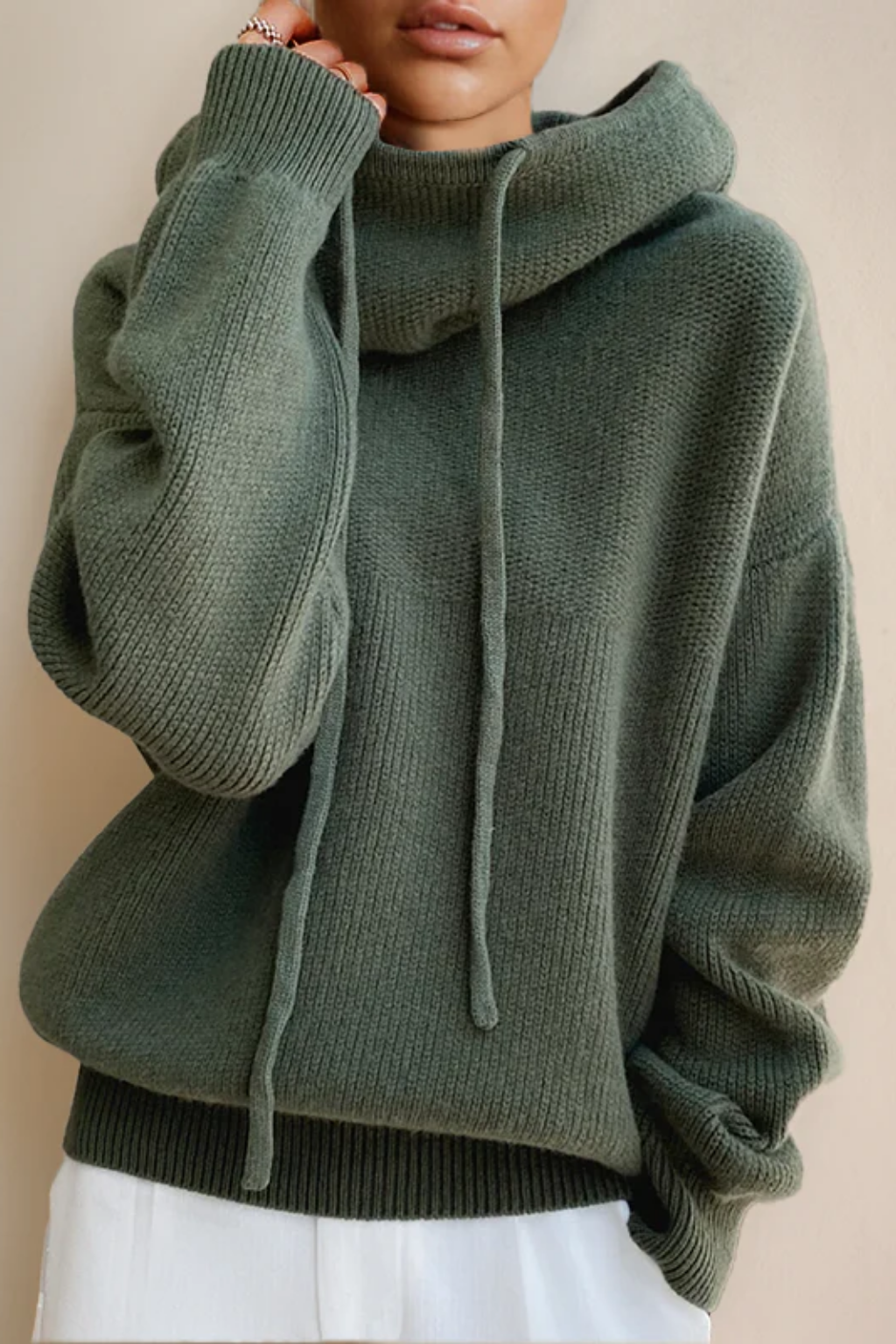 Hooded Knitted Sweater