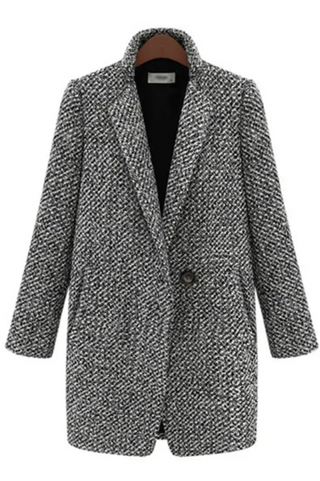 Woolen Slim-Fit Long Coat