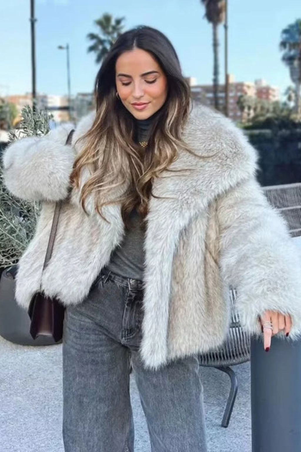 Faux Fox Fur Coat: Luxe Furry Jacket