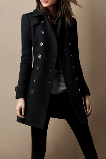 Classic Long Wool Trench Coat